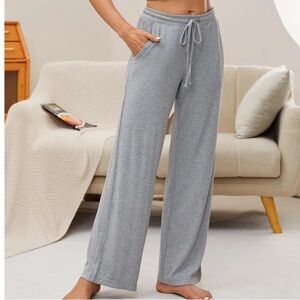 2 prs of Women's Heartnice Drawstring Pants Lounge Pants Pink & Gray Sz L